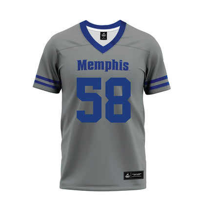 Memphis - NCAA Football : Bryce Vaughn - Grey Premium Football Jersey-0