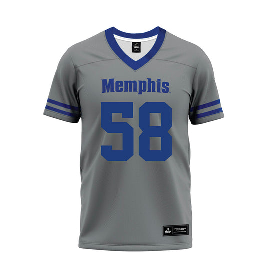 Memphis - NCAA Football : Bryce Vaughn - Grey Premium Football Jersey-0