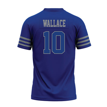 Memphis - NCAA Football : Justin Wallace - Blue Premium Football Jersey-1