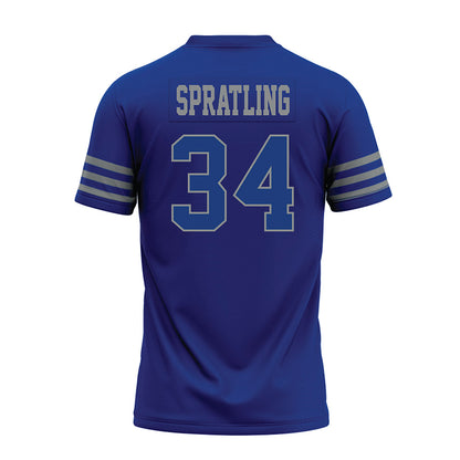 Memphis - NCAA Football : Kadan Spratling - Blue Premium Football Jersey-1