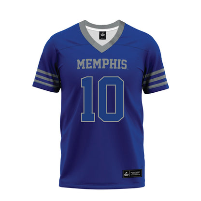 Memphis - NCAA Football : Justin Wallace - Blue Premium Football Jersey-0