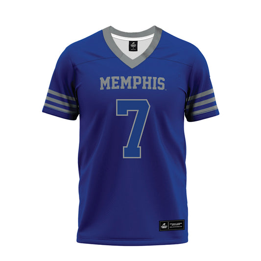 Memphis - NCAA Football : Darius Malcolm Jr. - Blue Premium Football Jersey-0