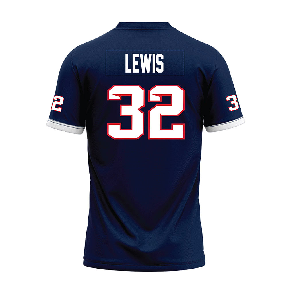 Fresno State - NCAA Football : Ryan Lewis - Blue Premium Football Jersey-1