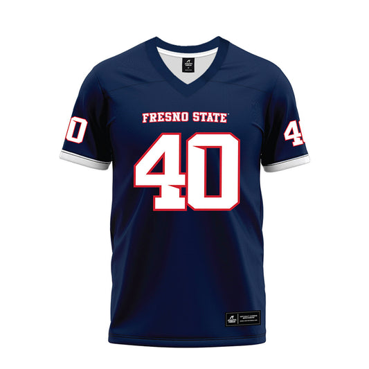 Fresno State - NCAA Football : Ryan Kobzeff - Blue Premium Football Jersey-0