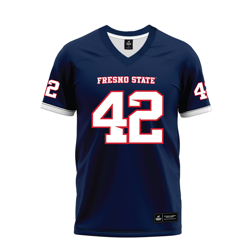 Fresno State - NCAA Football : Lucas Blumling - Blue Premium Football Jersey-0