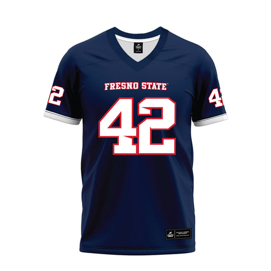 Fresno State - NCAA Football : Lucas Blumling - Blue Premium Football Jersey-0
