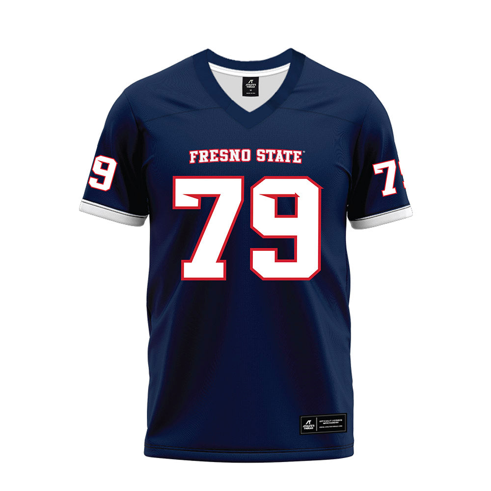 Fresno State - NCAA Football : Ethan Dasmann - Blue Premium Football Jersey-0