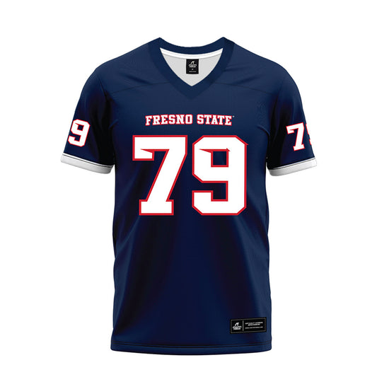 Fresno State - NCAA Football : Ethan Dasmann - Blue Premium Football Jersey-0