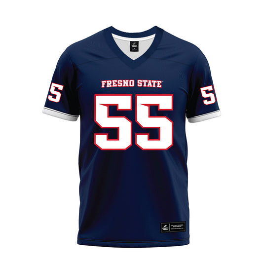 Fresno State - NCAA Football : Brendan Huddleston - Blue Premium Football Jersey-0