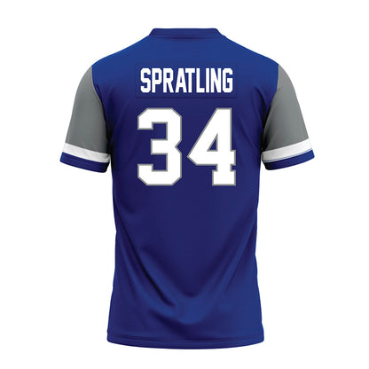 Memphis - NCAA Football : Kadan Spratling - Blue Premium Football Jersey-1