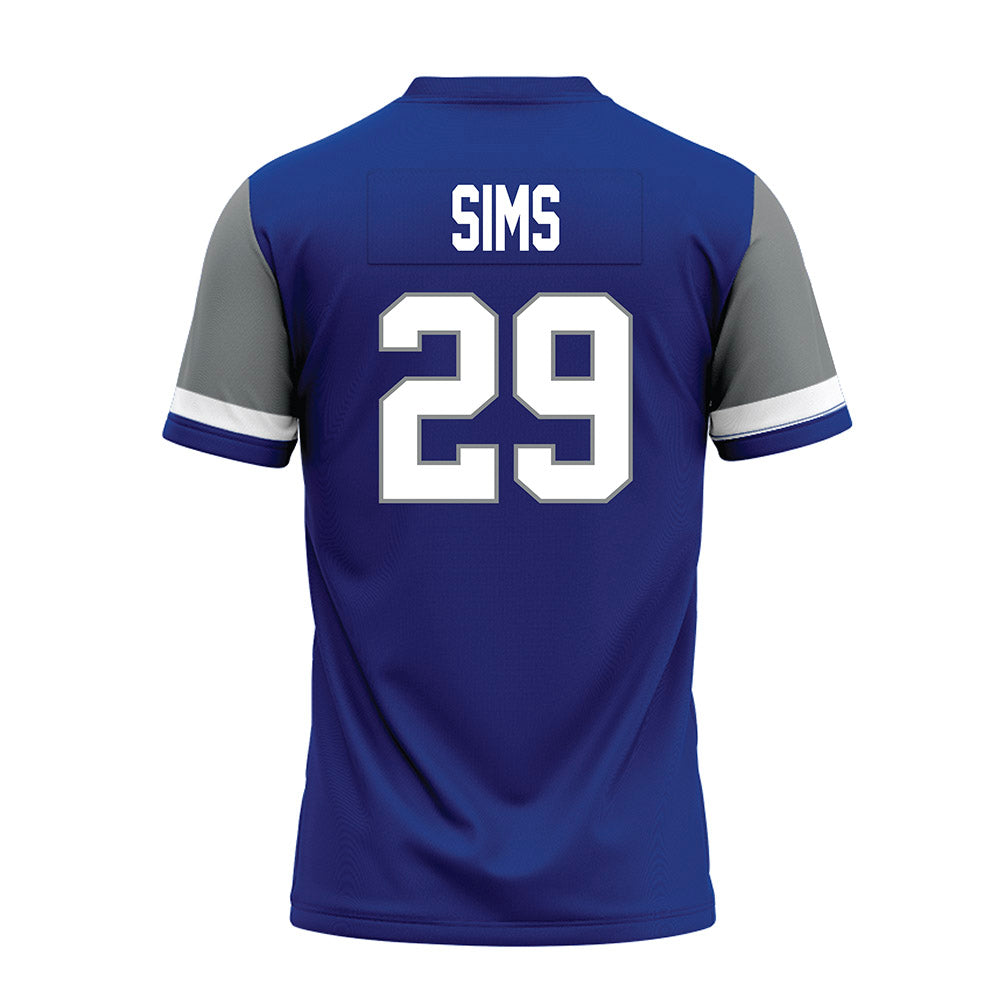 Memphis - NCAA Football : Timothy Sims - Blue Premium Football Jersey-1