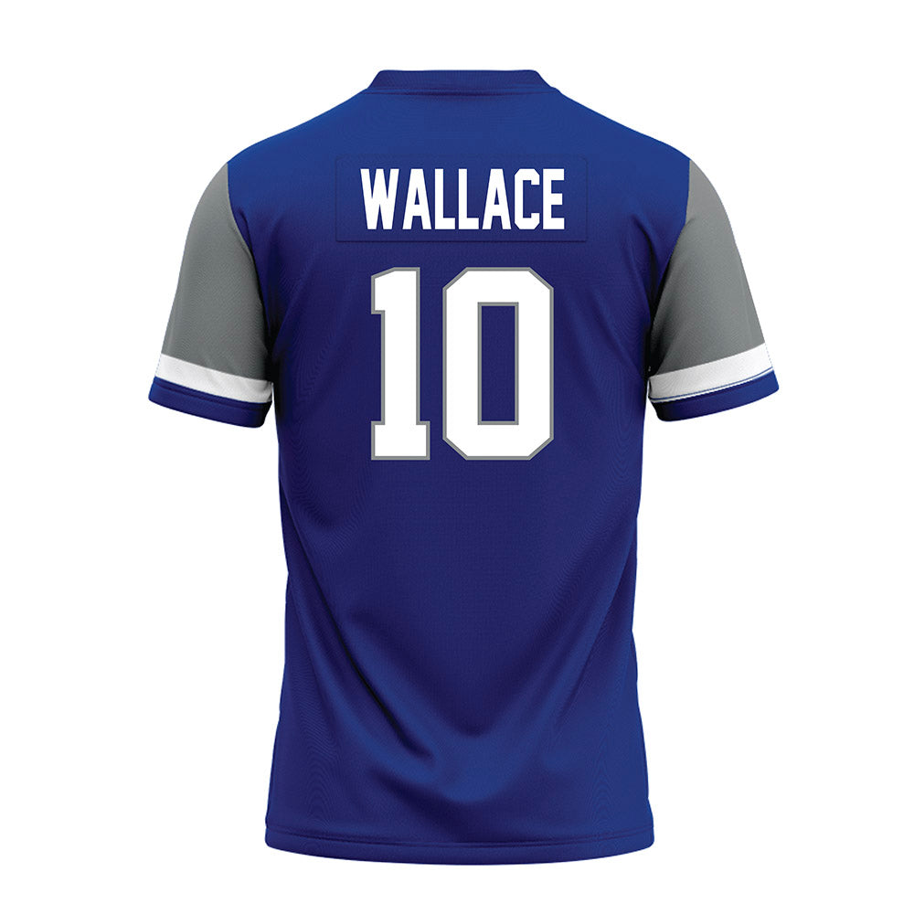 Memphis - NCAA Football : Justin Wallace - Blue Premium Football Jersey-1