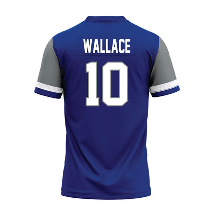 Memphis - NCAA Football : Justin Wallace - Blue Premium Football Jersey-1