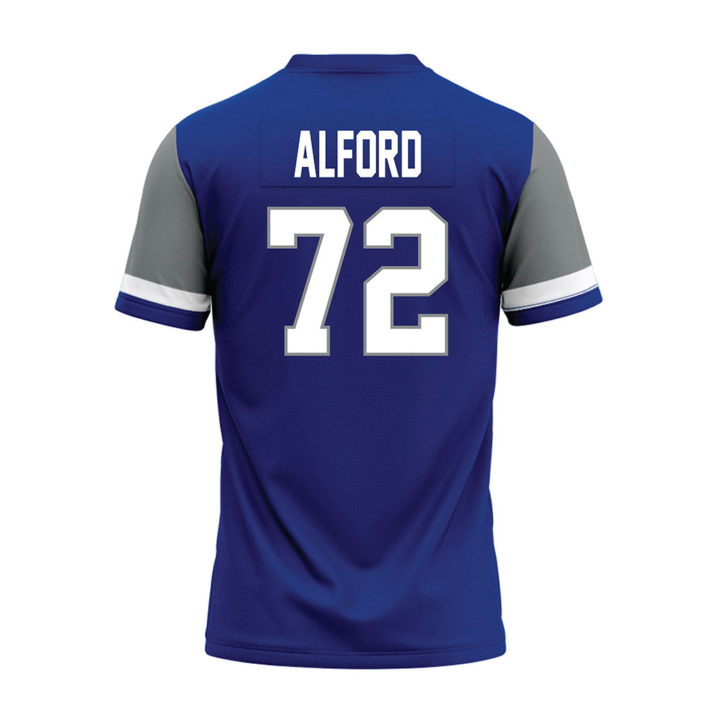 Memphis - NCAA Football : Eddie Alford - Blue Premium Football Jersey-1