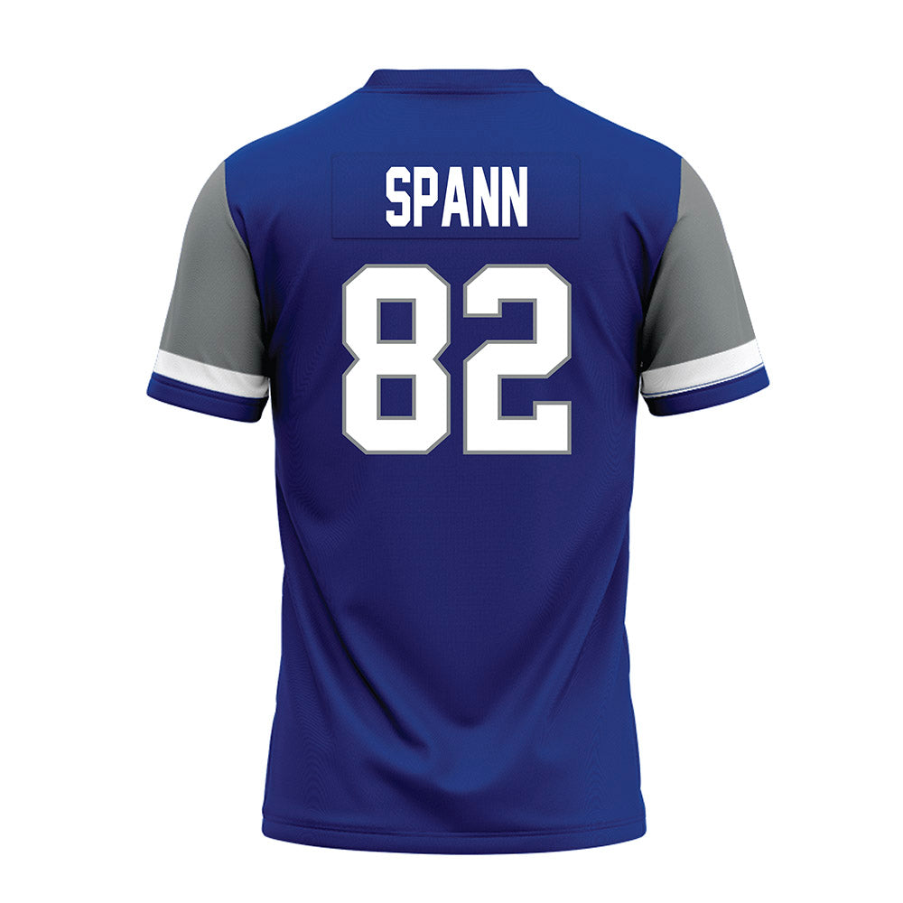 Memphis - NCAA Football : Justice Spann - Blue Premium Football Jersey-1