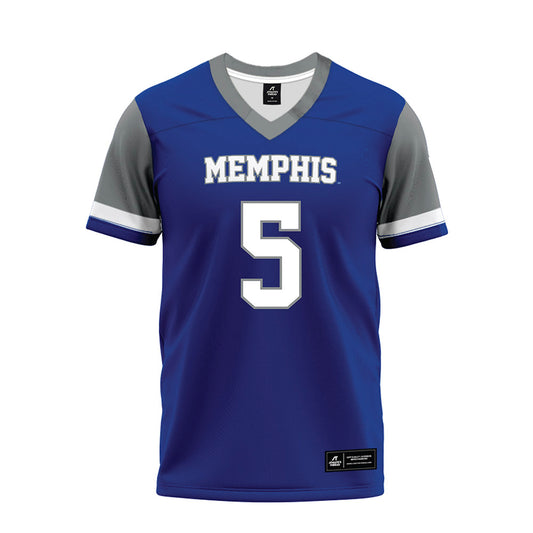 Memphis - NCAA Football : Braylon Burnside - Blue Premium Football Jersey-0