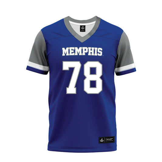 Memphis - NCAA Football : Travis Burke - Blue Premium Football Jersey-0