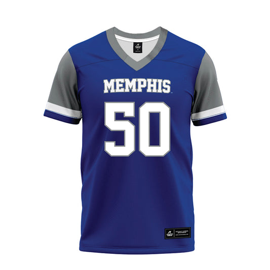Memphis - NCAA Football : Will French - Blue Premium Football Jersey-0