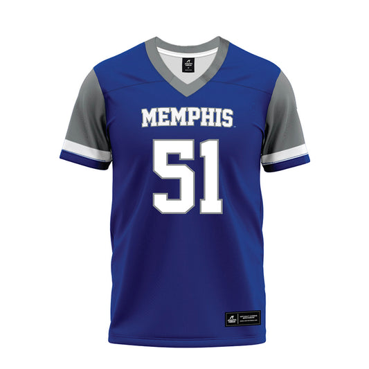 Memphis - NCAA Football : Taccofah Lewis - Blue Premium Football Jersey-0