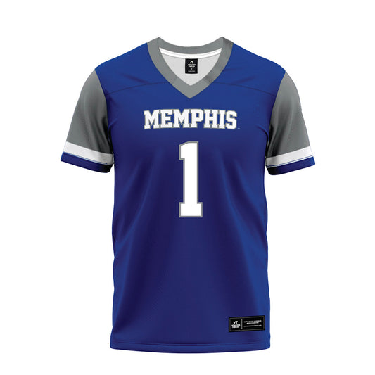 Memphis - NCAA Football : Omarion Cooper - Blue Premium Football Jersey-0