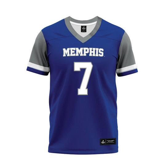 Memphis - NCAA Football : Darius Malcolm Jr. - Blue Premium Football Jersey-0