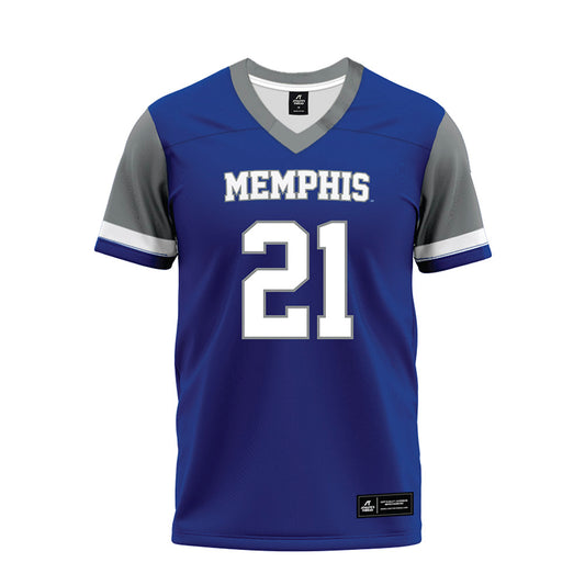 Memphis - NCAA Football : Khalil Foster - Blue Premium Football Jersey-0