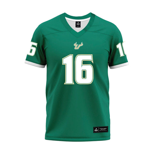 USF - NCAA Football : Jayden Bradford - Green Premium Football Jersey-0