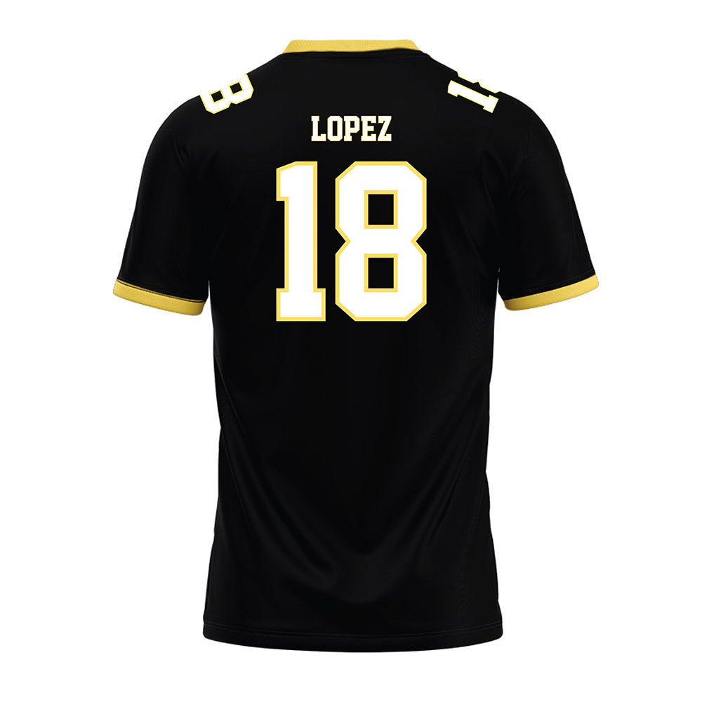 PLU - NCAA Football : Kawika Lopez - Black Premium Football Jersey