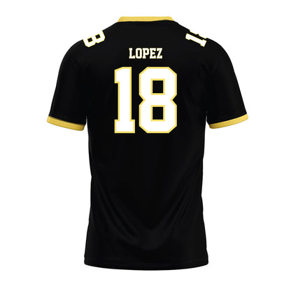 PLU - NCAA Football : Kawika Lopez - Black Premium Football Jersey