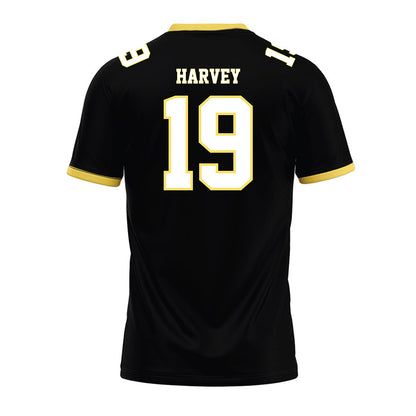 PLU - NCAA Football : Evan Harvey - Black Premium Football Jersey-1