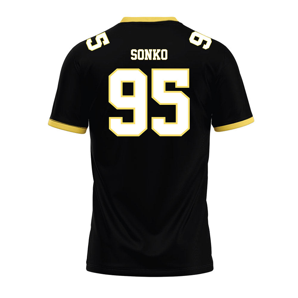 PLU - NCAA Football : George Sonko - Black Premium Football Jersey