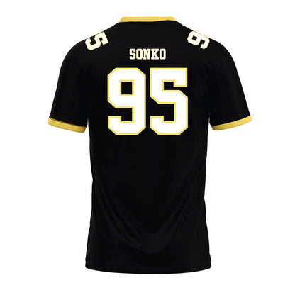PLU - NCAA Football : George Sonko - Black Premium Football Jersey