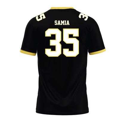 PLU - NCAA Football : Marcus-John Samia - Black Premium Football Jersey-1