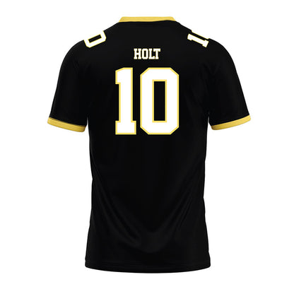 PLU - NCAA Football : Emmett Holt - Black Premium Football Jersey-1