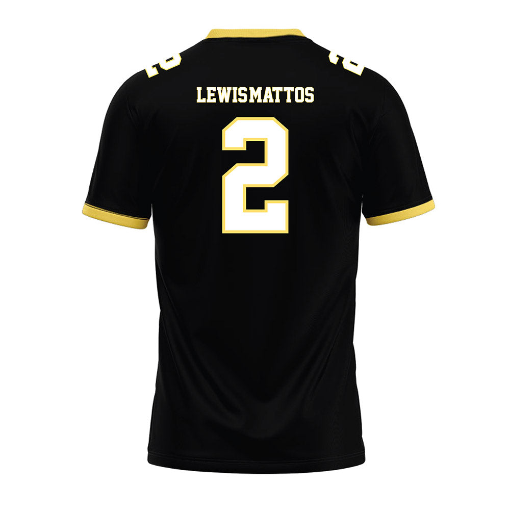 PLU - NCAA Football : Kupaa Lewis-Mattos - Black Premium Football Jersey-1
