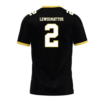 PLU - NCAA Football : Kupaa Lewis-Mattos - Black Premium Football Jersey-1