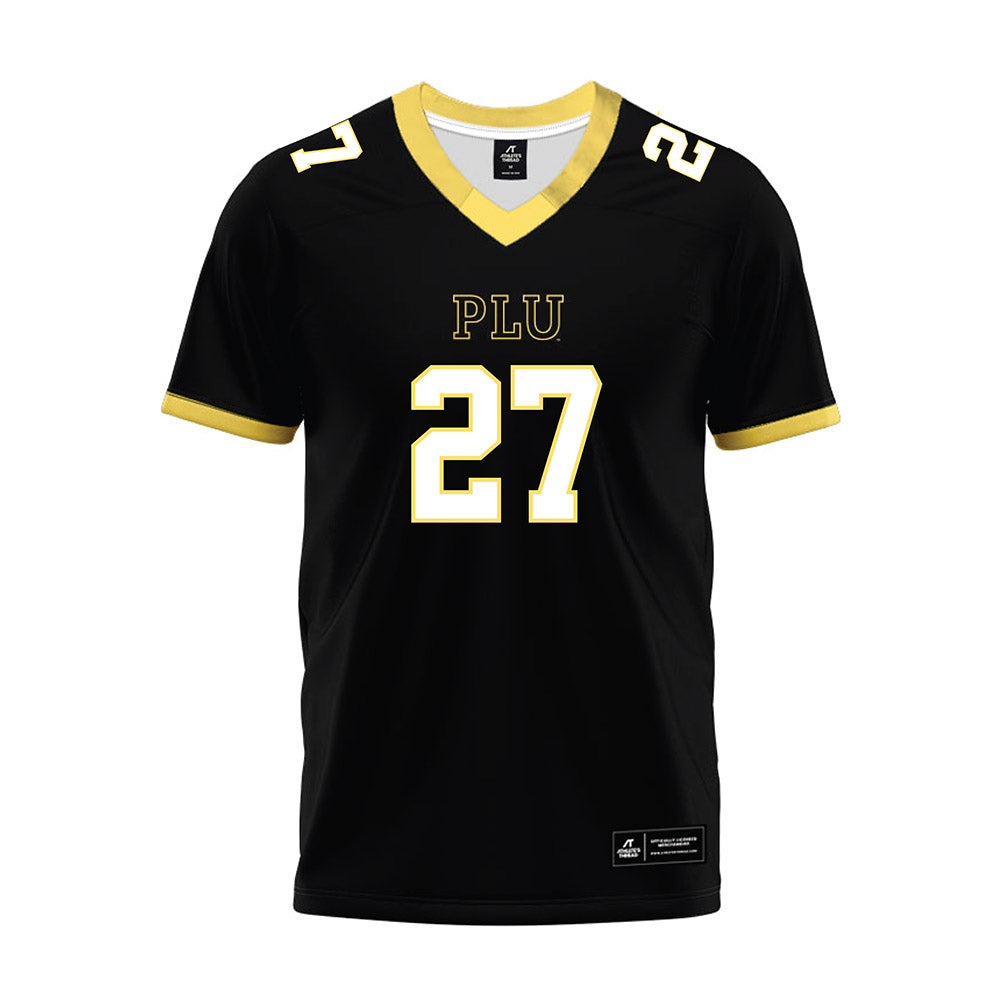 PLU - NCAA Football : Brycen Clay - Black Premium Football Jersey-0