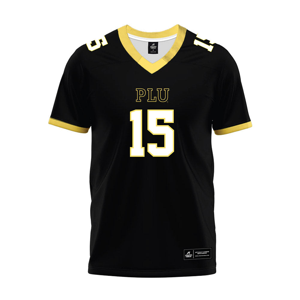 PLU - NCAA Football : Tyson Shea - Black Premium Football Jersey-0