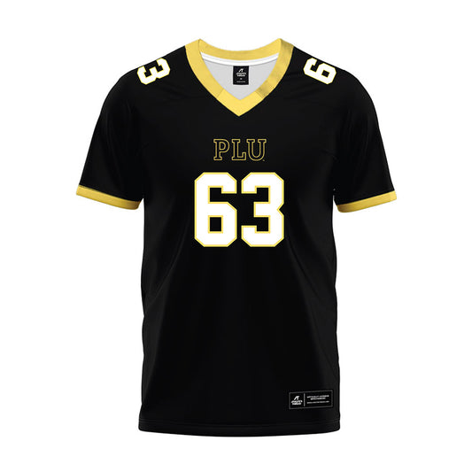 PLU - NCAA Football : Laurits Fuchs Nielsen - Black Premium Football Jersey-0