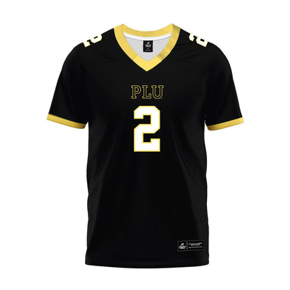 PLU - NCAA Football : Kupaa Lewis-Mattos - Black Premium Football Jersey-0