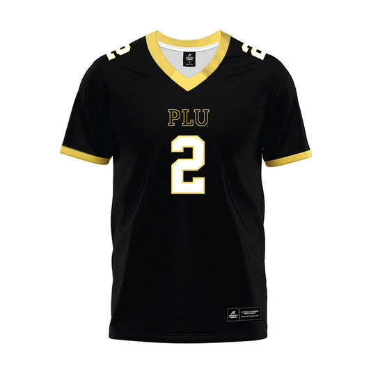 PLU - NCAA Football : Kupaa Lewis-Mattos - Black Premium Football Jersey-0