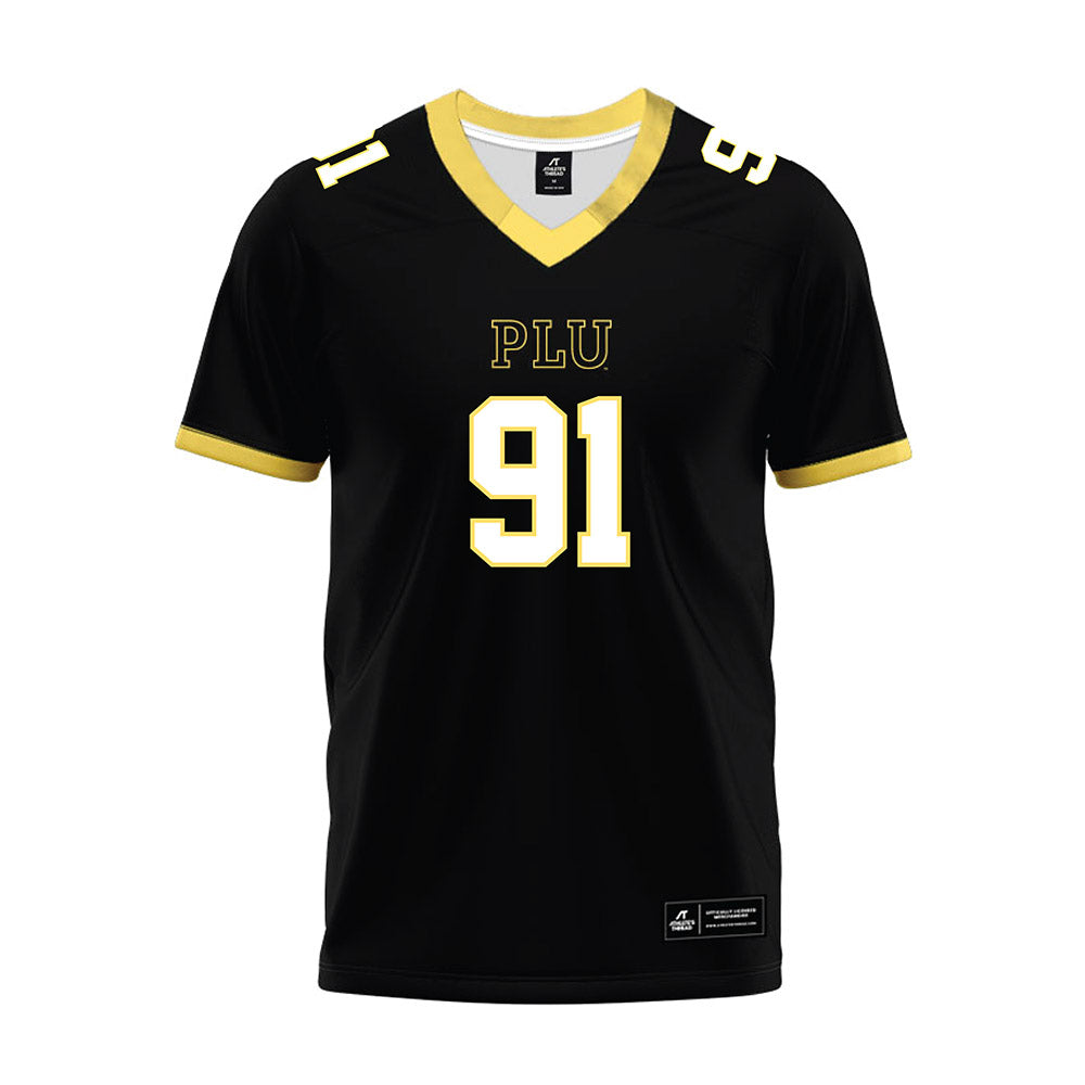 PLU - NCAA Football : Calvin Cummings - Black Premium Football Jersey-0