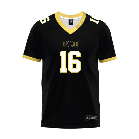 PLU - NCAA Football : Tyler Yarger - Black Premium Football Jersey-0