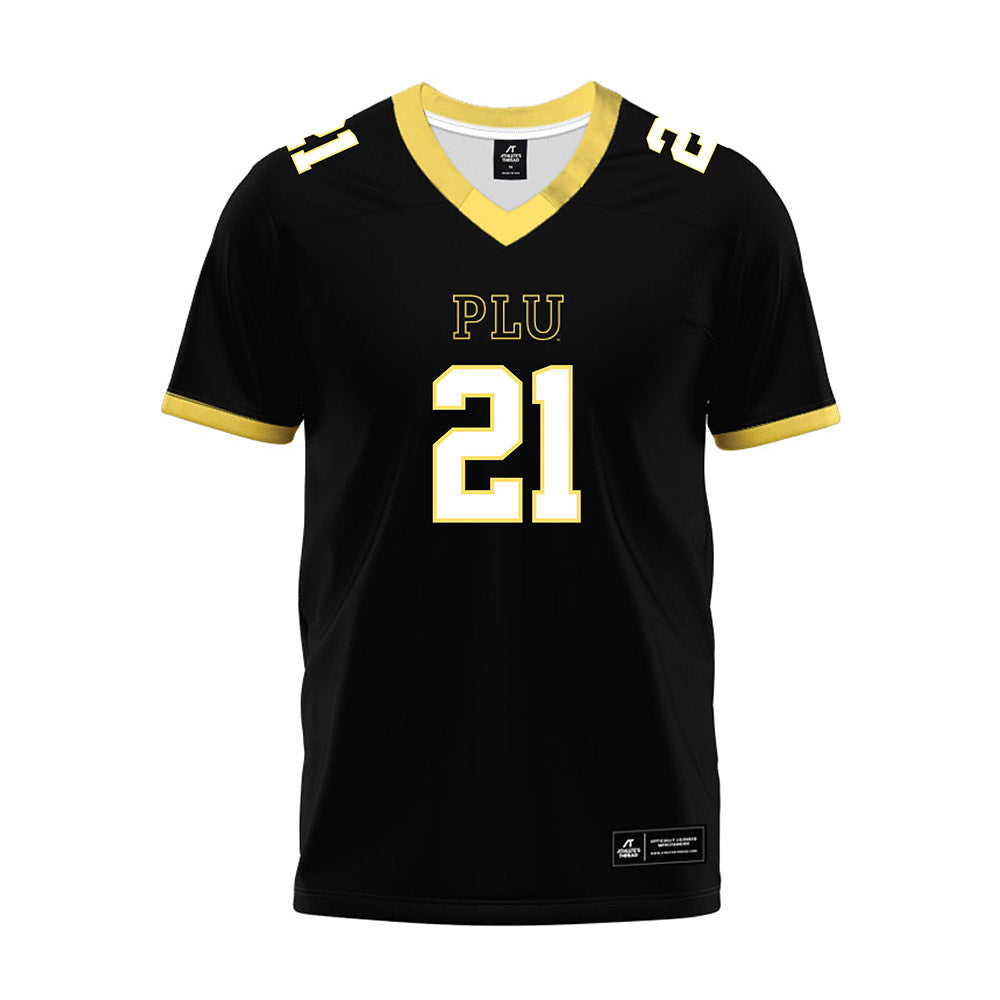 PLU - NCAA Football : Jake Wood - Black Premium Football Jersey-0
