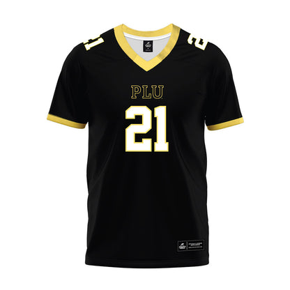 PLU - NCAA Football : Jake Wood - Black Premium Football Jersey-0