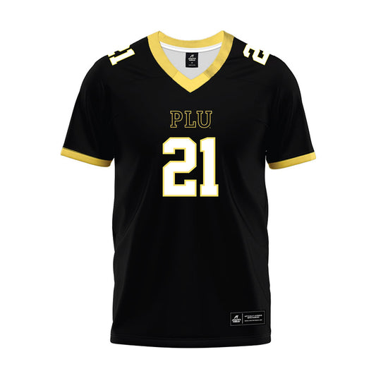 PLU - NCAA Football : Jake Wood - Black Premium Football Jersey-0