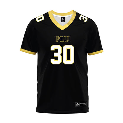 PLU - NCAA Football : David Castleberry - Black Premium Football Jersey-0