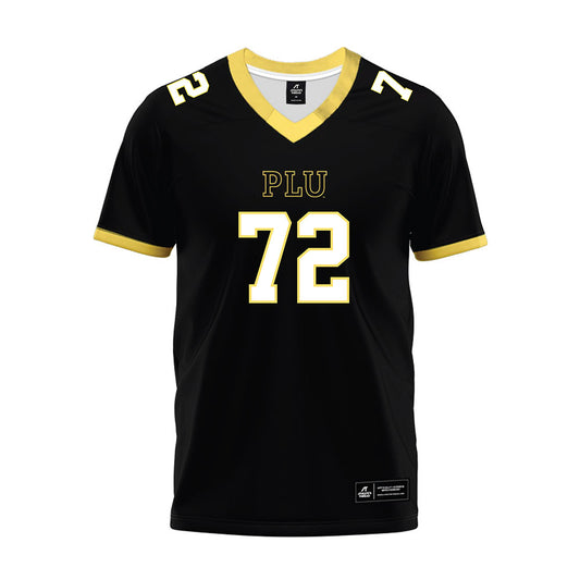 PLU - NCAA Football : Axel Nellenbach - Black Premium Football Jersey-0