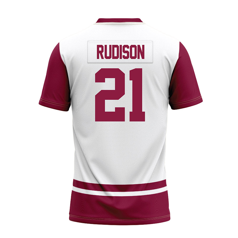 NMSU - NCAA Football : Isaiah Rudison - White Premium Football Jersey-1