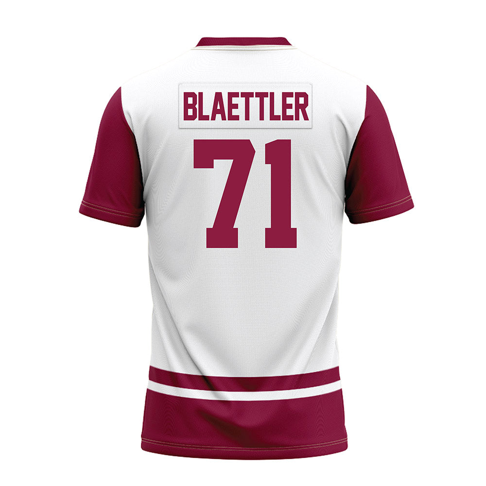 NMSU - NCAA Football : Evan Blaettler - White Premium Football Jersey-1